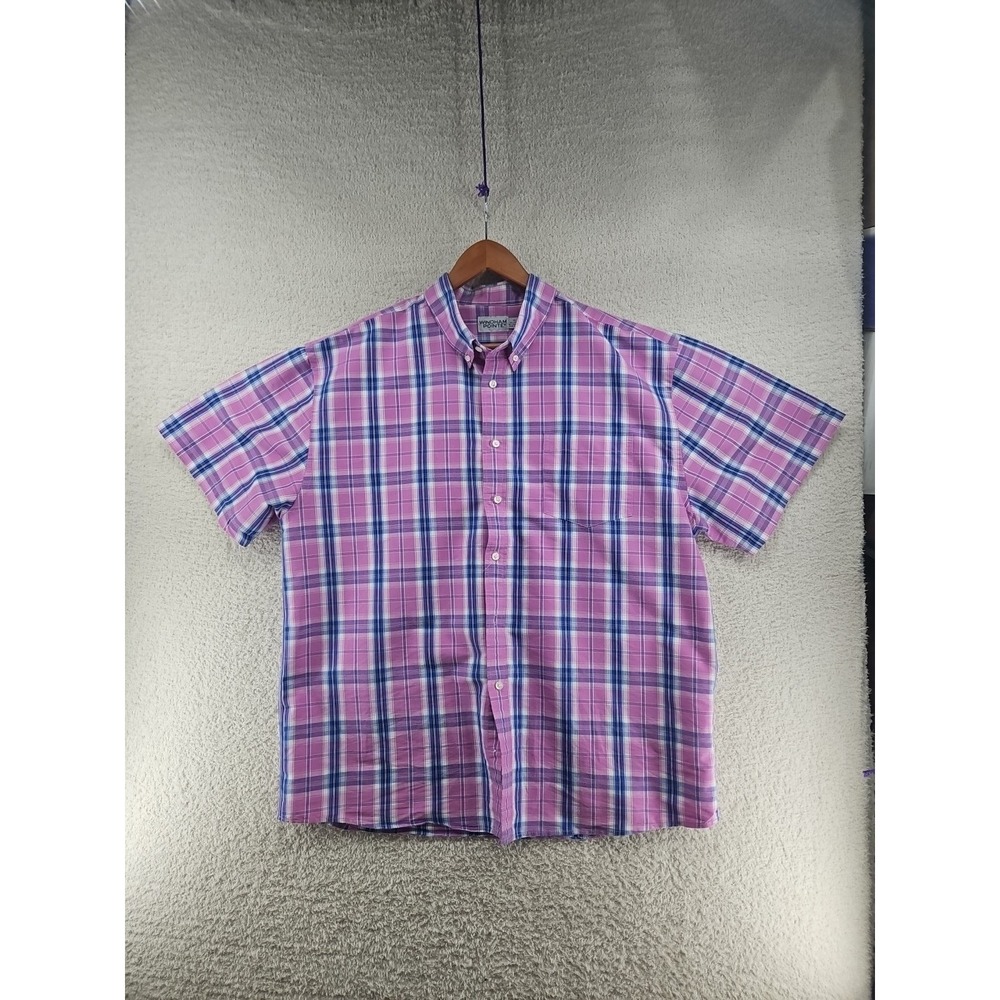 Windham Pointe Mens Button Down  Shirt Short Sleeve Size XXL